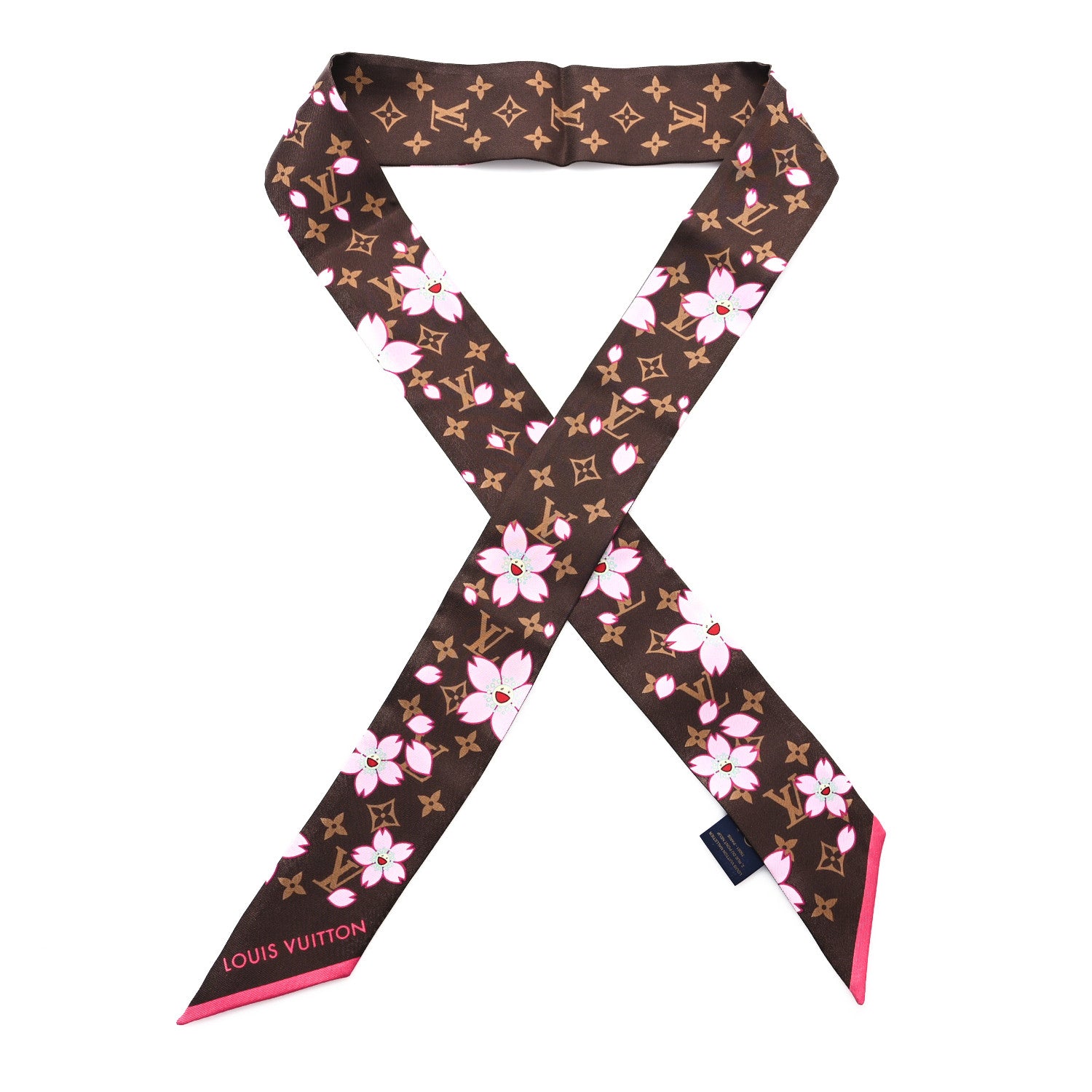 Louis Vuitton LV X TM Silk Monogram Cherry Blossom BB Bandeau Tan 1 of 3