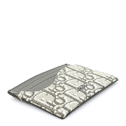Christian Dior Oblique Grained Calfskin Marquetry Saddle Card Holder Green 4 of 7