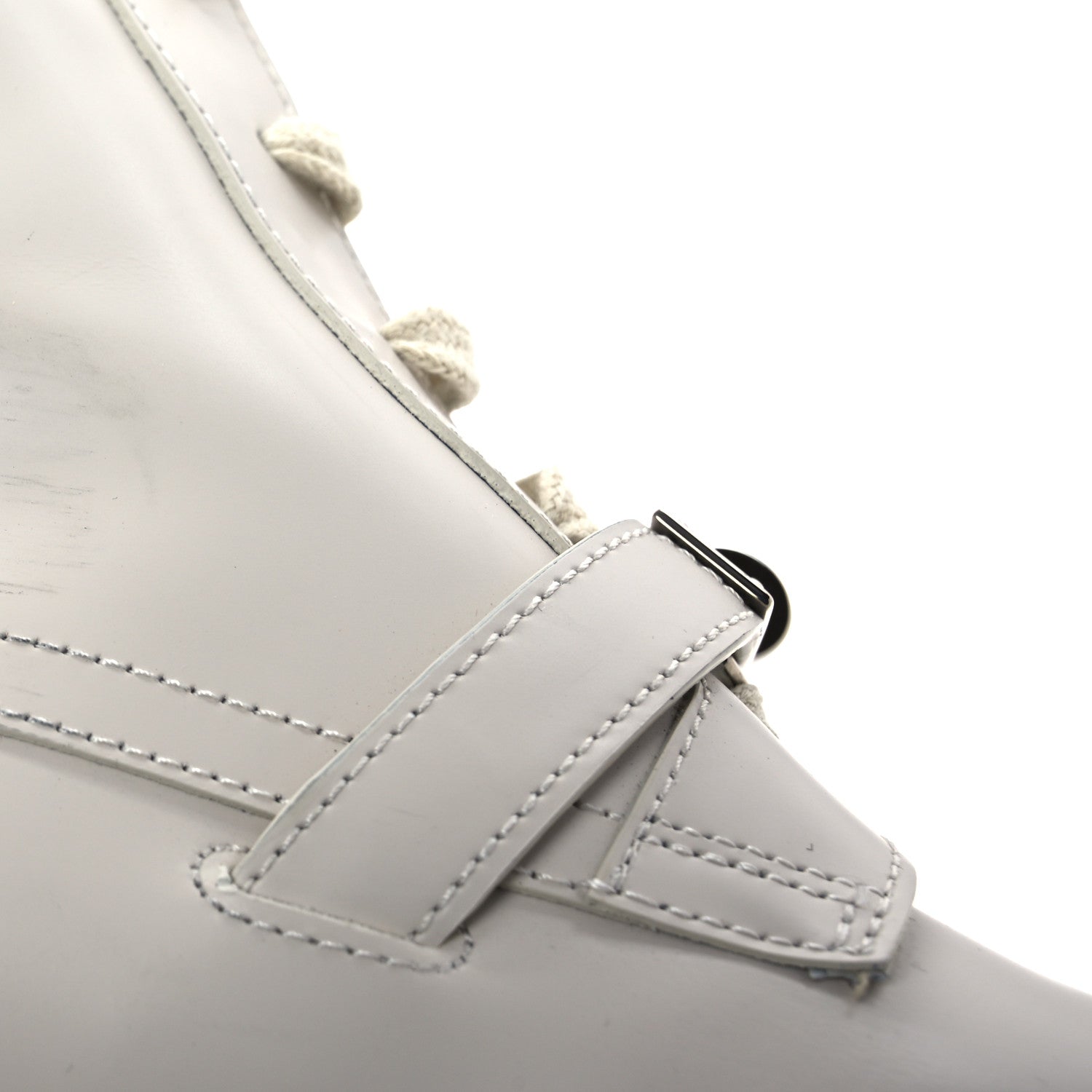 Hermes Glossed Calfskin Funk Ankle Boots 37.5 Beige Glaise 12 of 16