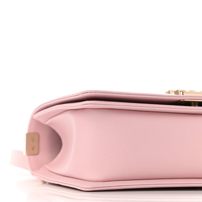 Chanel Caviar Chevron Quilted Medium Boy Flap Light Pink 9 of 11