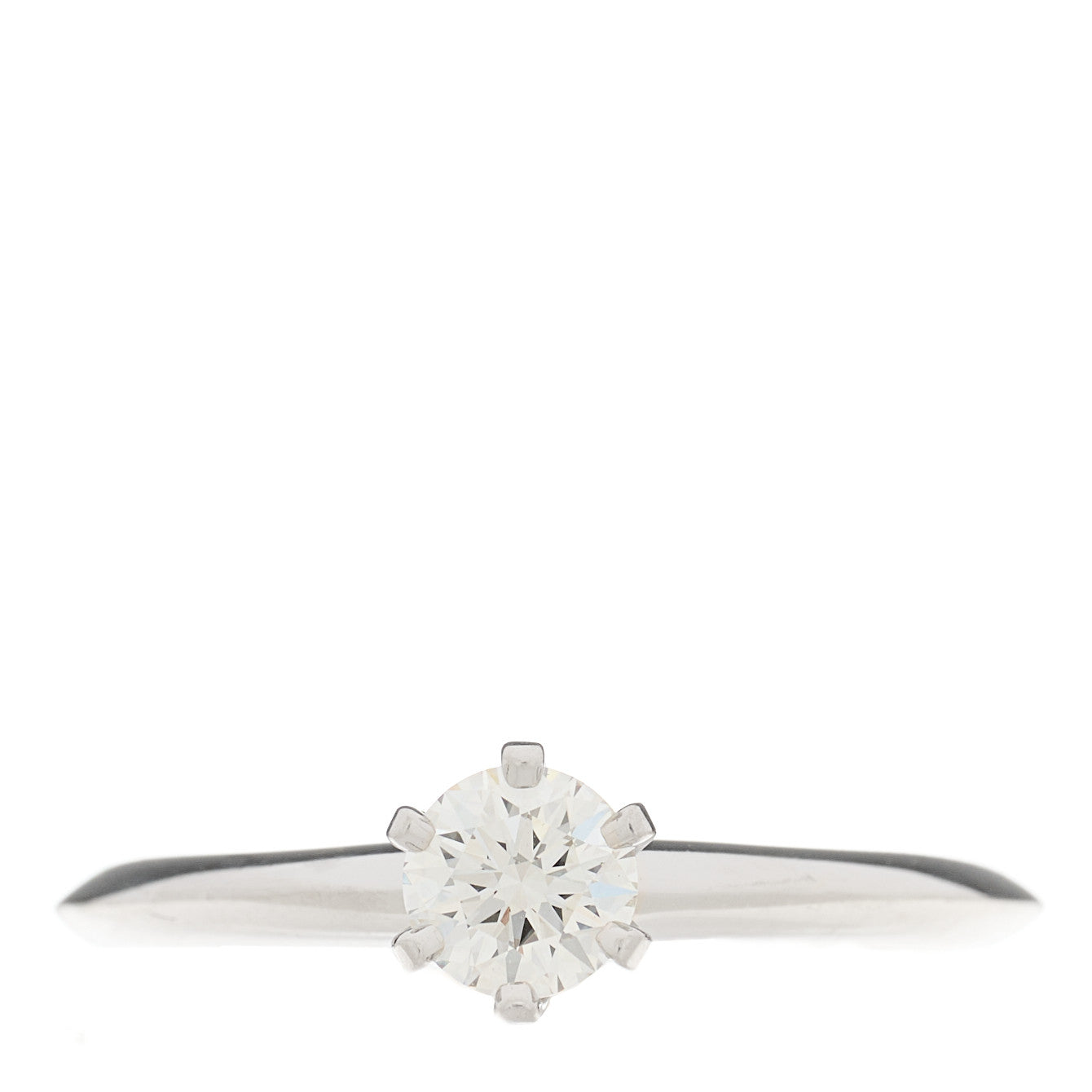 Platinum Diamond .37ct Solitaire Engagement Ring 52 6