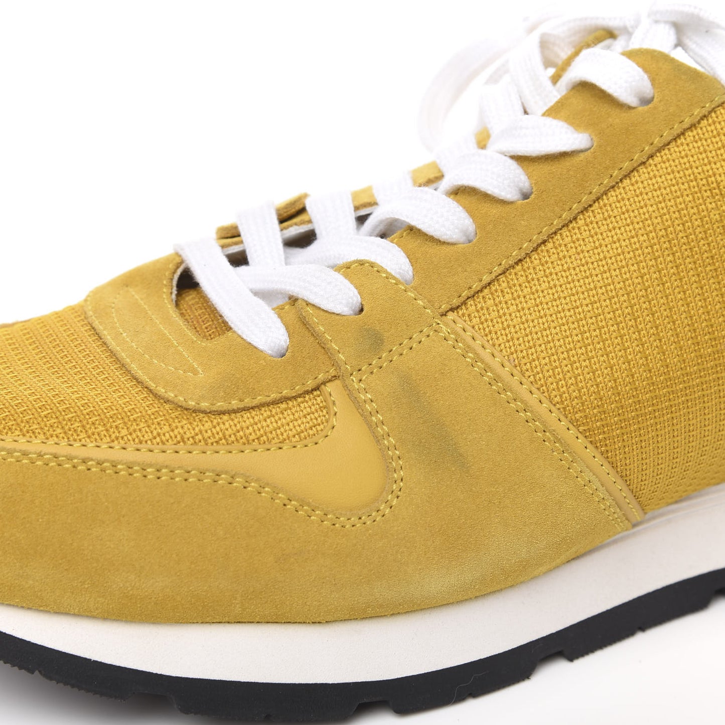 Calfskin Suede Abbesses Sneakers 8 Jaune