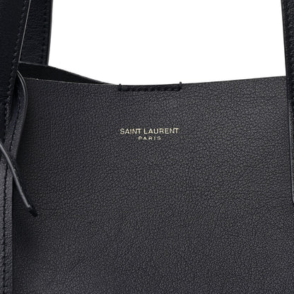 Saint Laurent Calfskin Large Shopping Tote Deep Marine 8 of 12