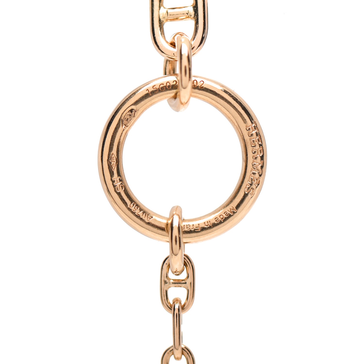 Hermes 18K Yellow Gold Diamond Chaine d'Ancre Enchainee Bracelet SH 4 of 5