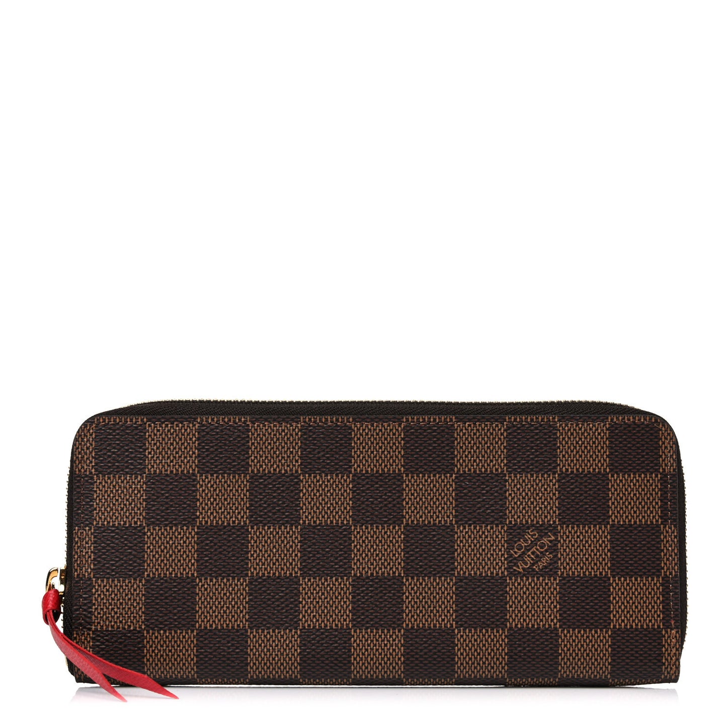Damier Ebene Clemence Wallet Cherry