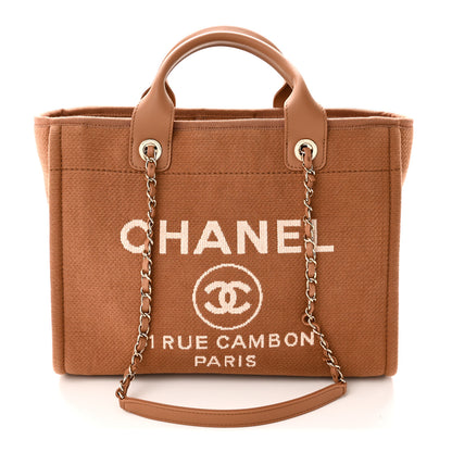 Chanel Mixed Fibers Small Deauville Tote Camel 1 of 12