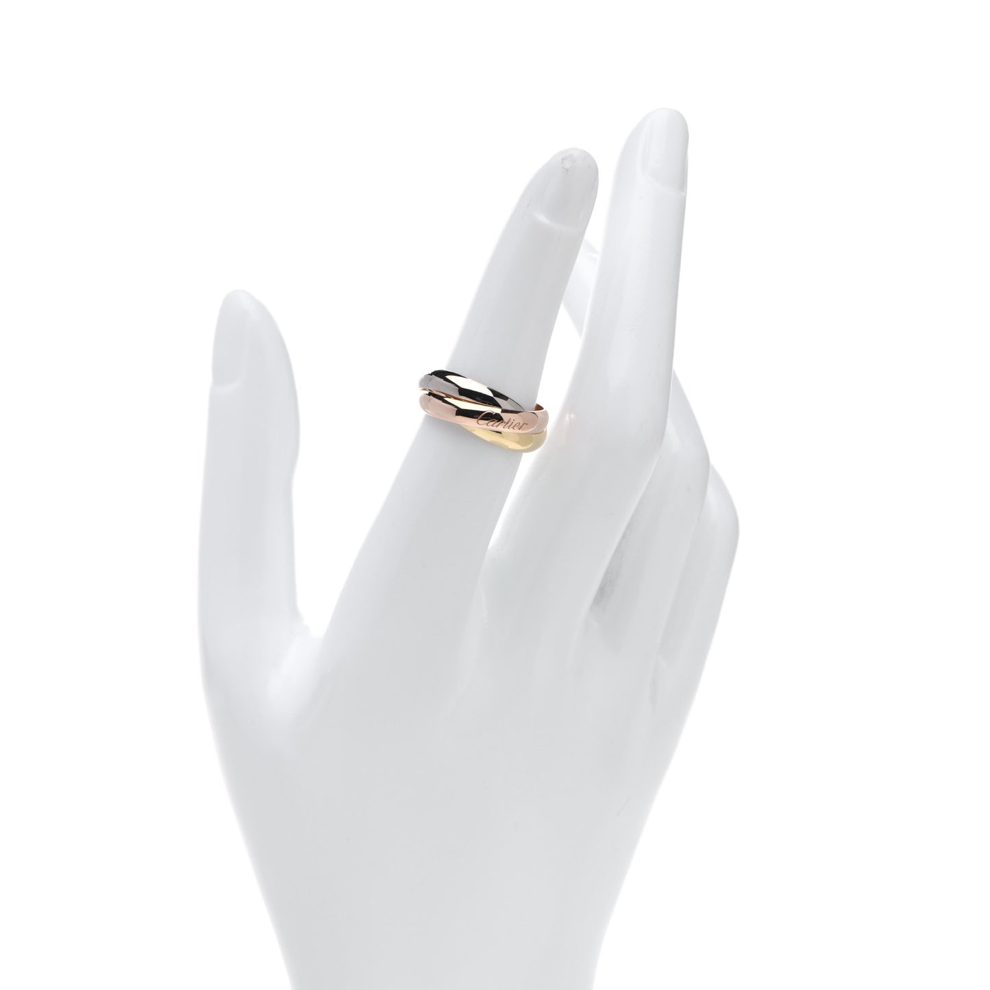 18K Pink Yellow White Gold Trinity Ring 52 6