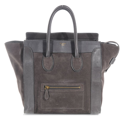 Celine Calfskin Suede Mini Luggage Gray 1 of 7