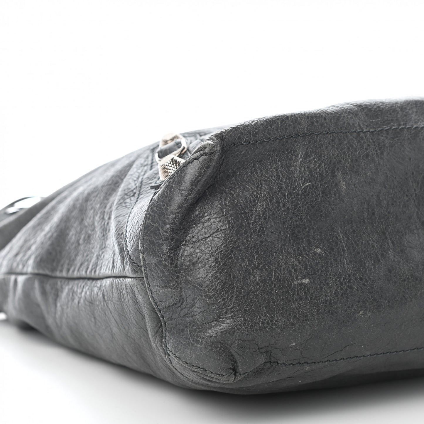 Agneau Giant 12 Silver Hardware Day Hobo Gris Tarmac