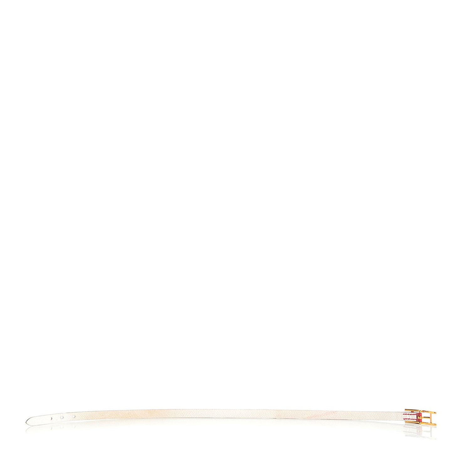 Epsom Reversible Behapi Double Tour Bracelet XS Rouge Garance White