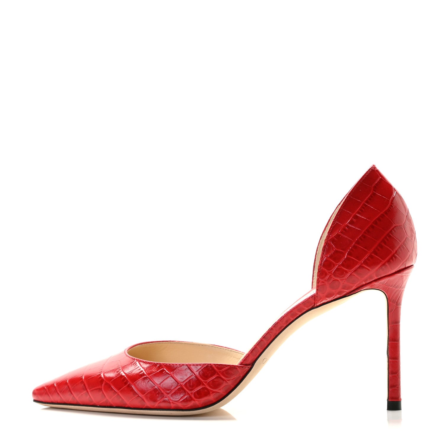 Jimmy Choo Calfskin Crocodile Embossed Pumps 40 1 of 8