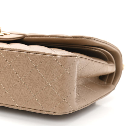 Chanel Caviar Quilted Medium Double Flap Beige 10 of 11