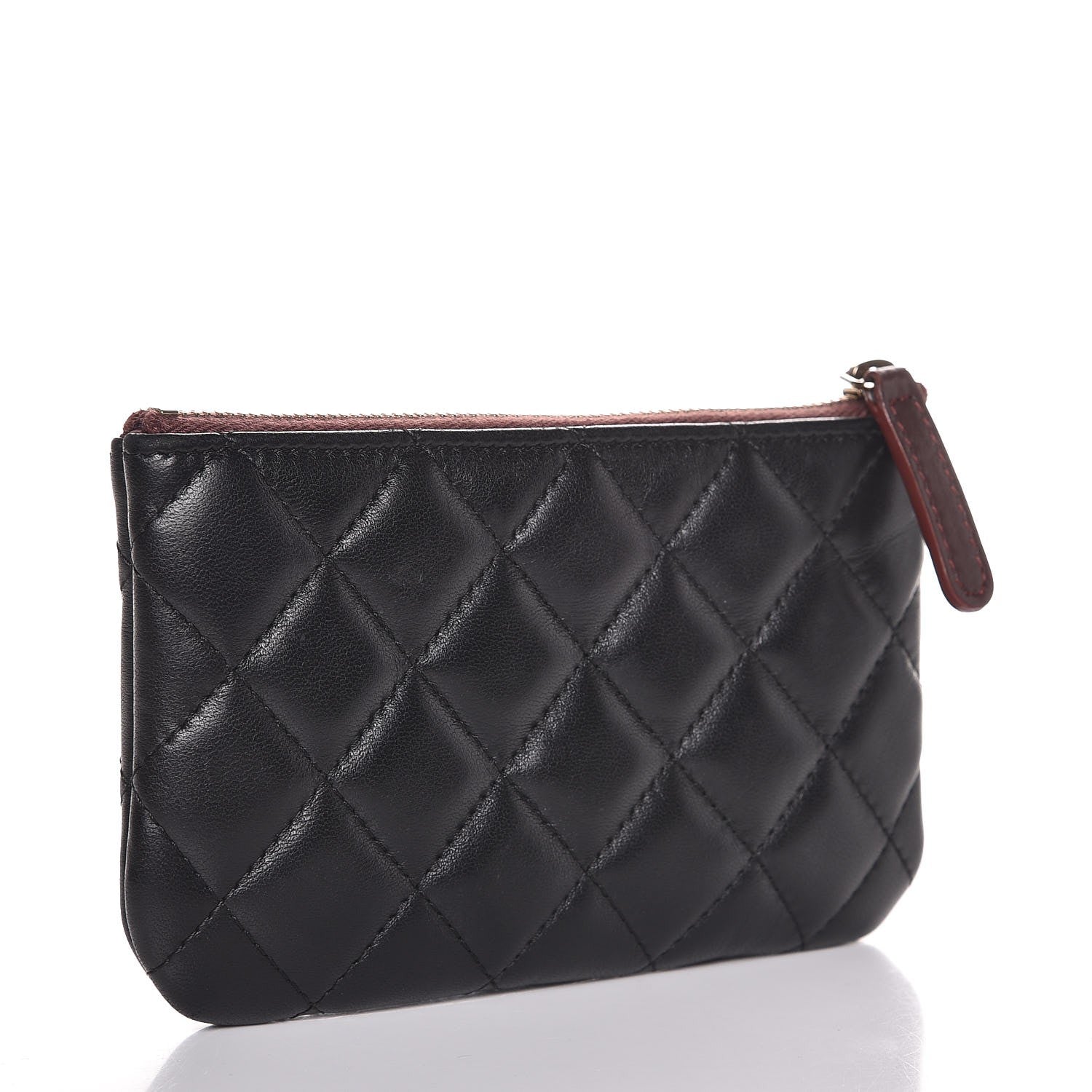 Chanel Lambskin Quilted Small Cosmetic Case Black 3 of 8