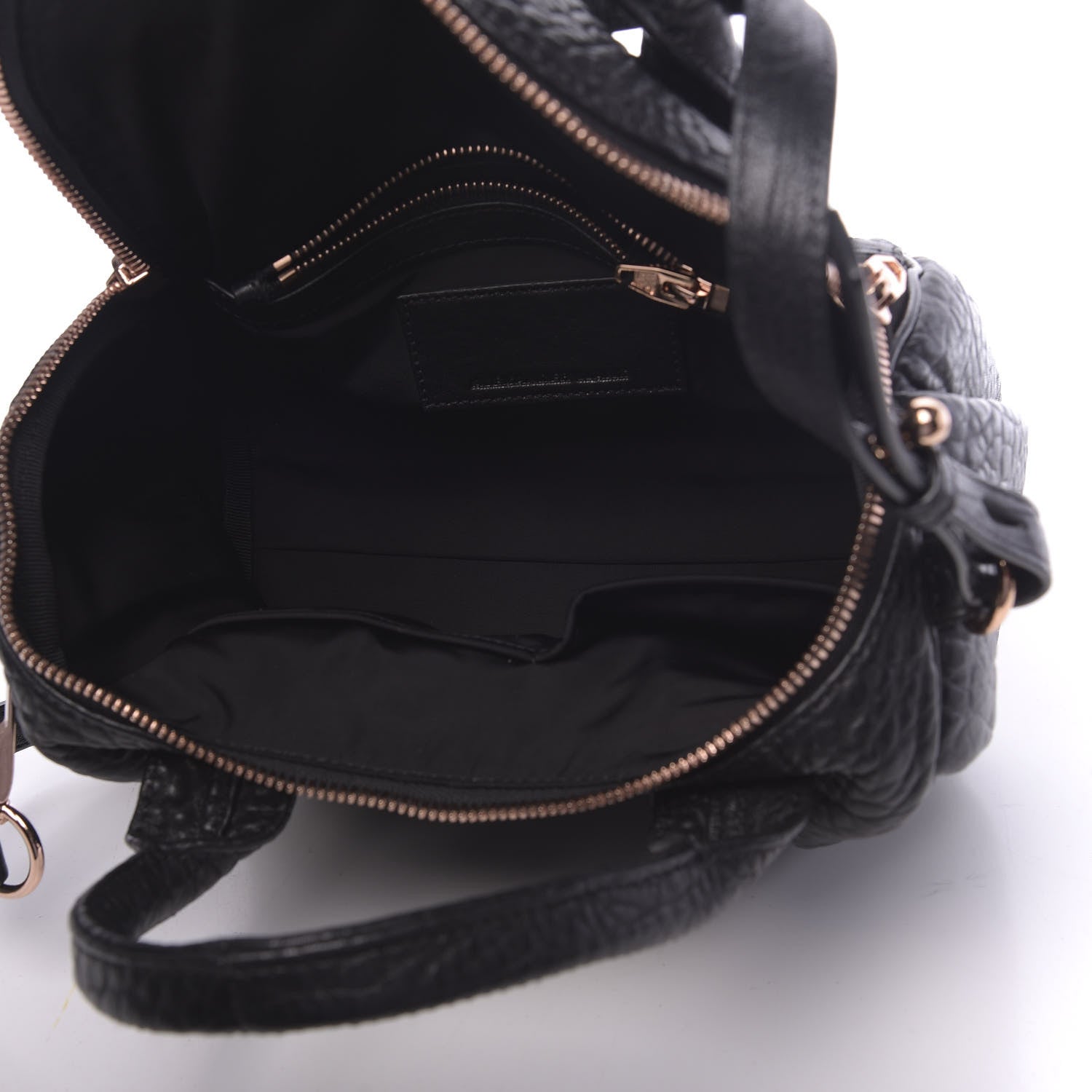 Alexander Wang Pebbled Lambskin Rockie Black Rose Gold Hardware 5 of 10