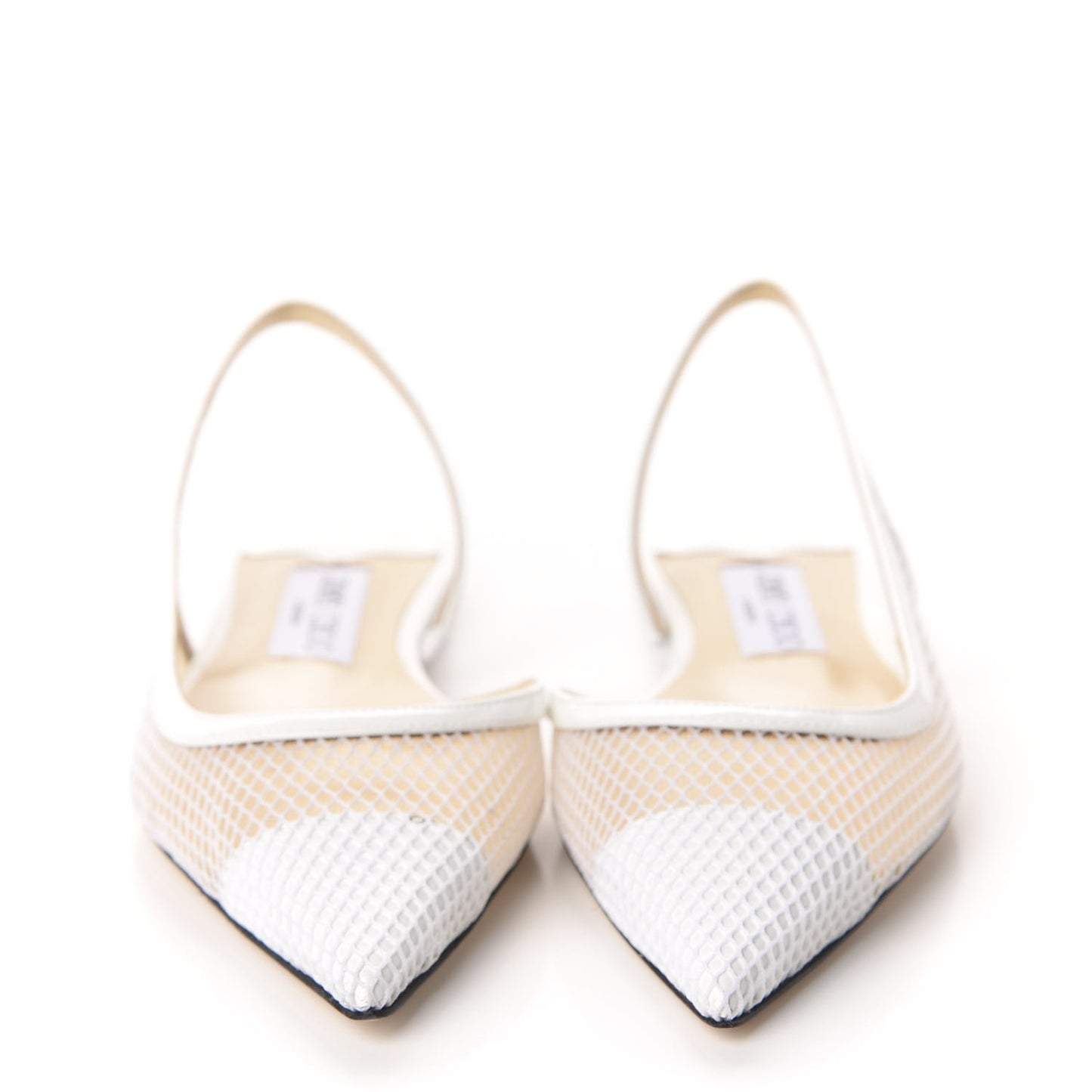 Patent Mesh Calfskin Fetto Flats 36.5 Latte