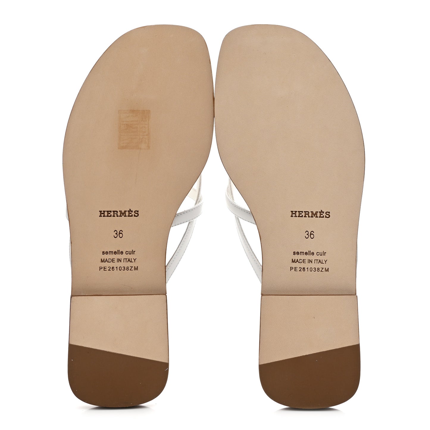 Calfskin Miss Sandals 36 White