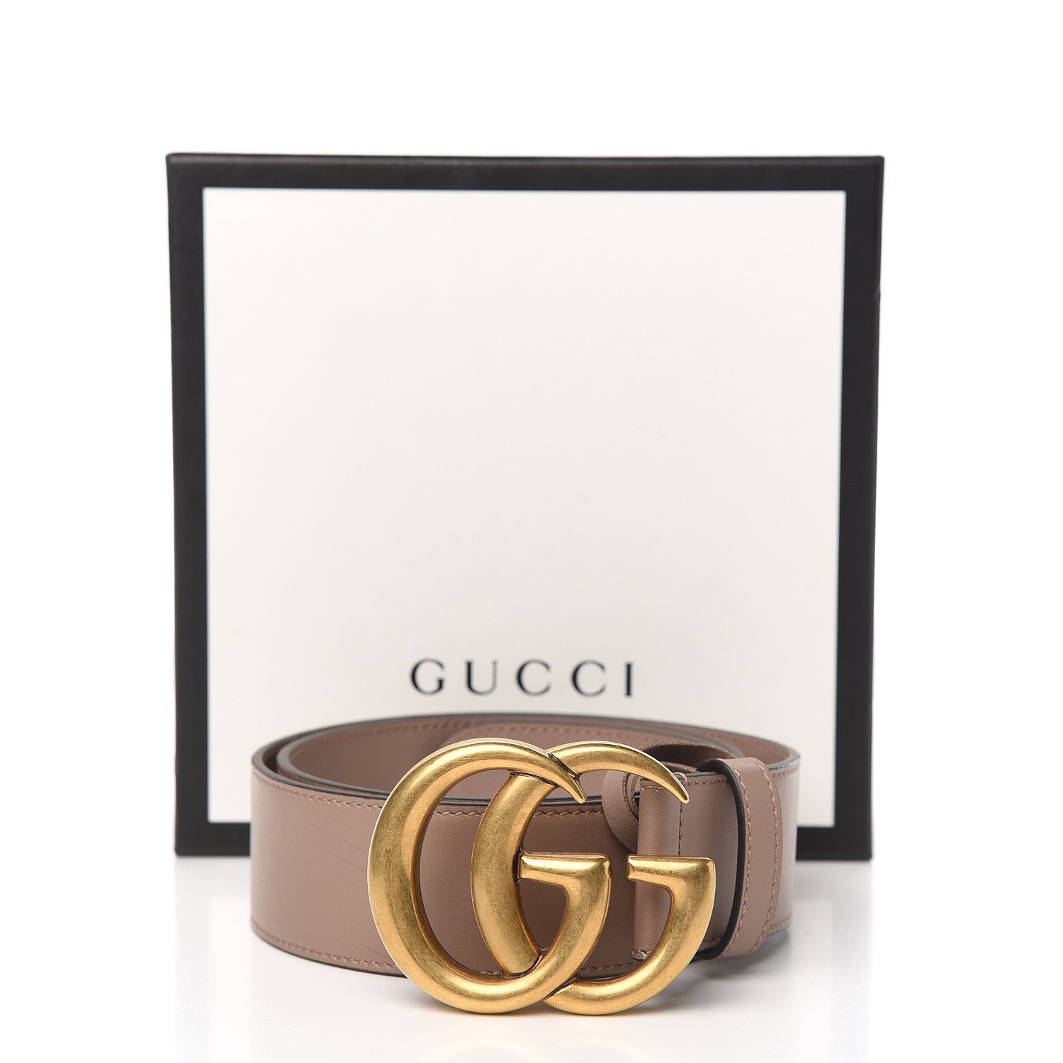 Gucci Calfskin Double G 40mm Belt 80 32 Porcelain Rose 6 of 6