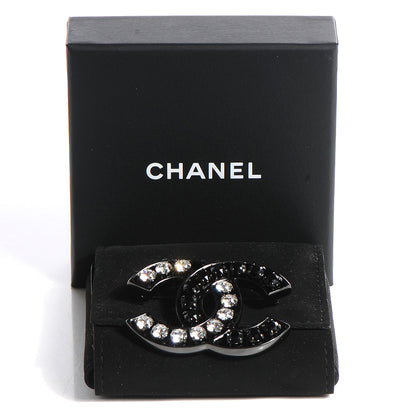 Chanel Crystal CC Brooch Black 5 of 5