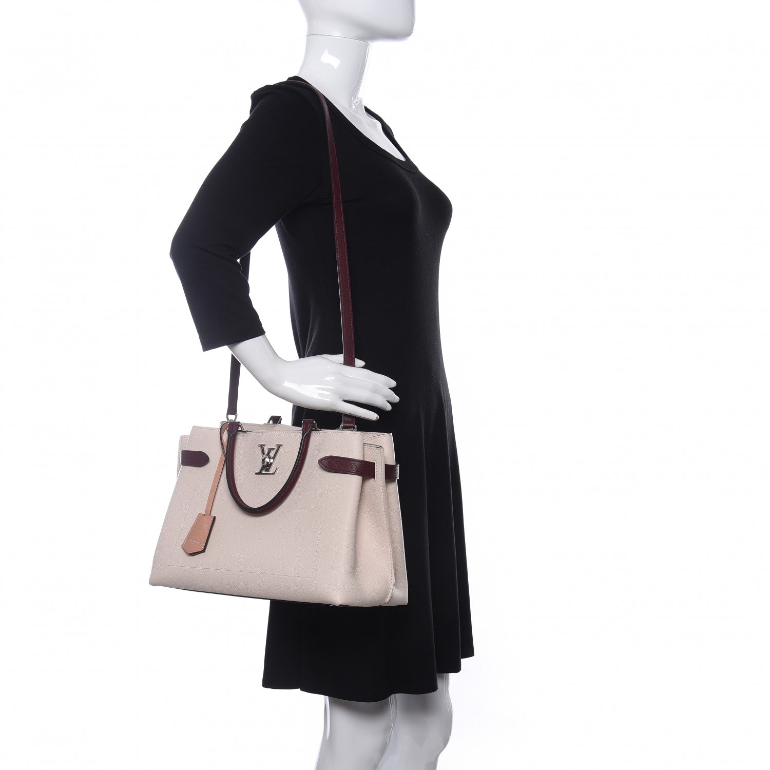 Louis Vuitton Calfskin Lockme Day Rose Silk Quartz Calla 2 of 10