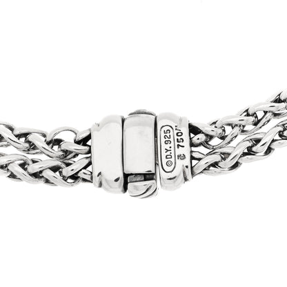 David Yurman Sterling Silver 18K Yellow Gold 8mm Double Wheat Chain Necklace 4 of 4