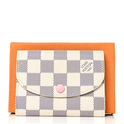Louis Vuitton Damier Azur Rosalie Coin Purse Rose Ballerine 9 of 9