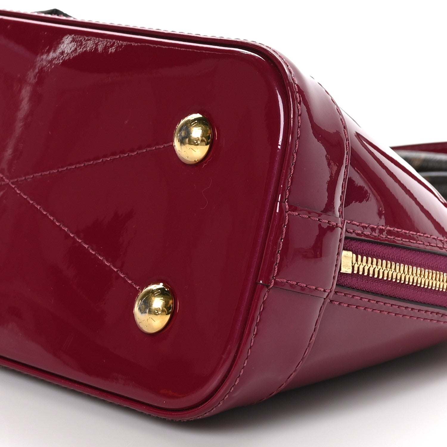 Louis Vuitton LOUIS VUITTON Patent Monogram Alma BB Magenta 8 of 8