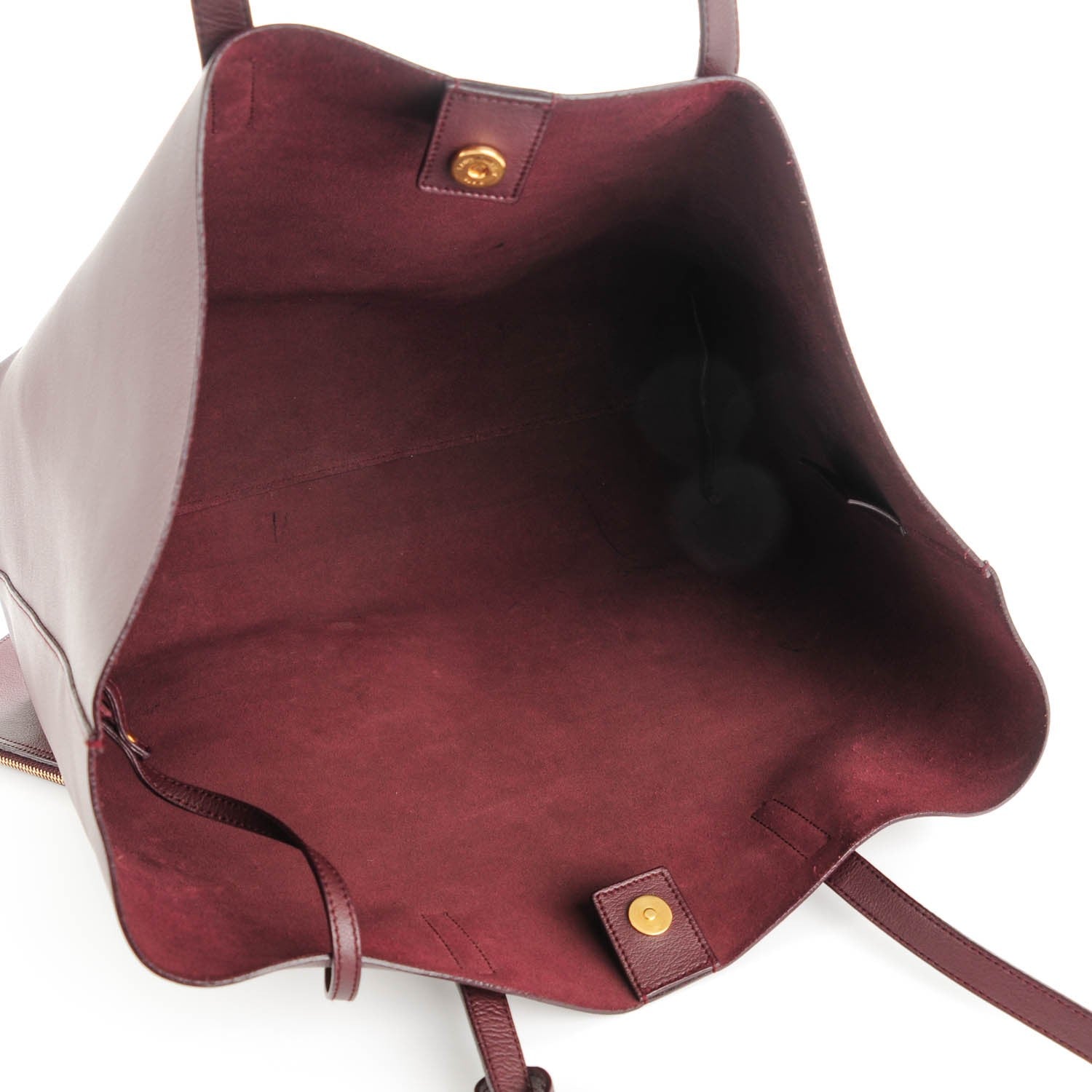 Saint Laurent Calfskin Large Shopping Tote Bordeaux 6 of 10