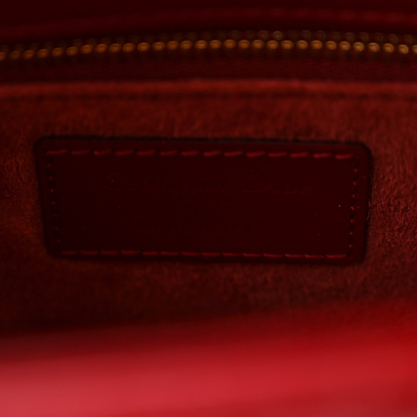 Patent Cannage Medium Lady Dior Red