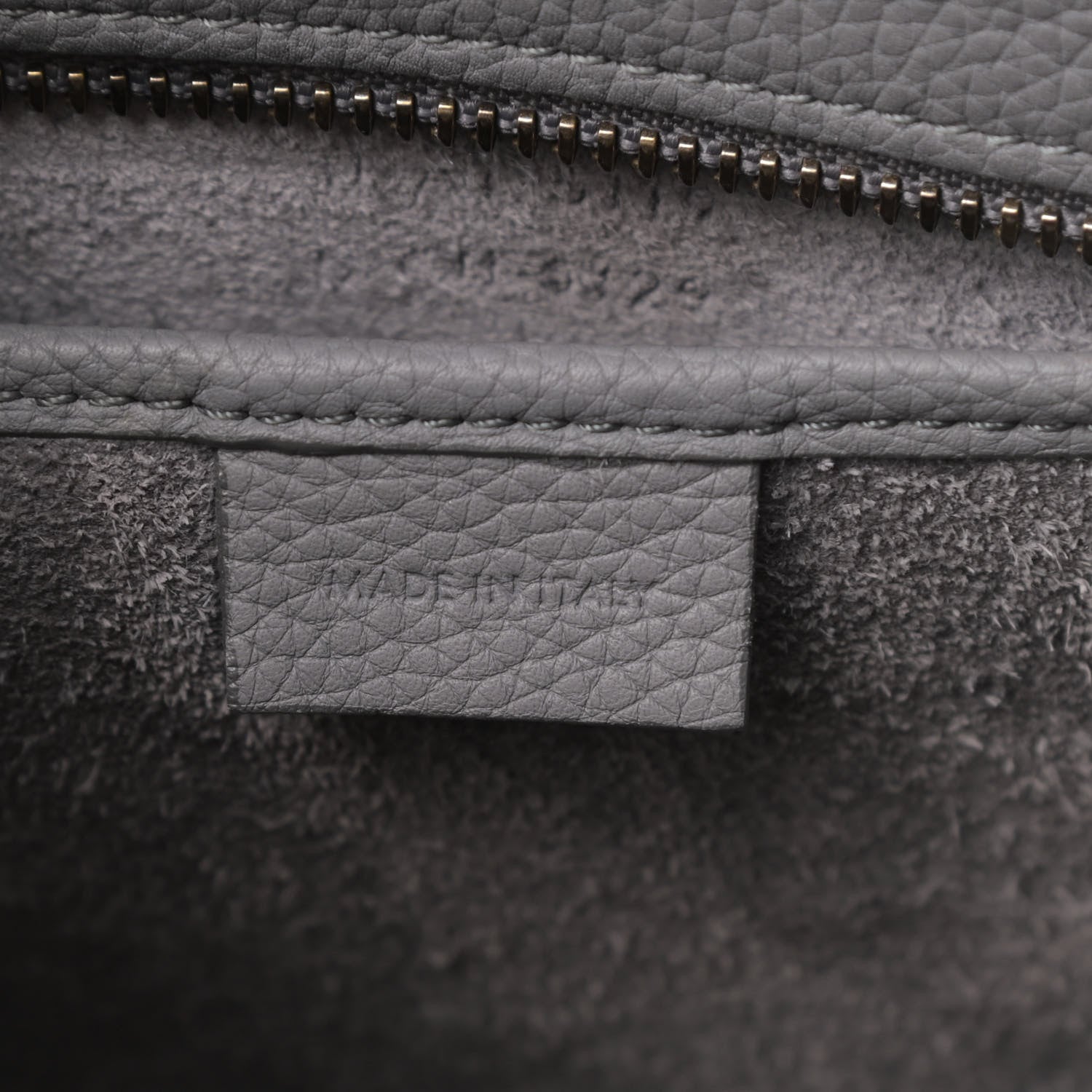 Celine Baby Drummed Calfskin Nano Luggage Kohl 7 of 18