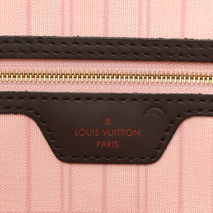 Louis Vuitton Damier Ebene Neo Neverfull MM Rose Ballerine 7 of 13