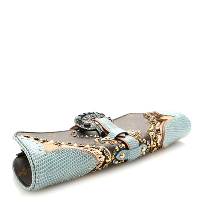 Louis Vuitton Monogram Lizard Embellished Les Extraordinaires Clutch 4 of 10