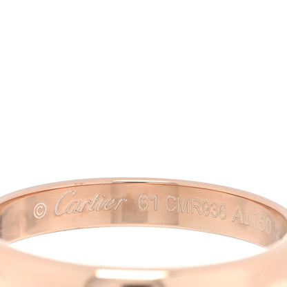 Cartier 18K Pink Gold 3.5mm 1895 Wedding Band Ring 61 9.5 4 of 5