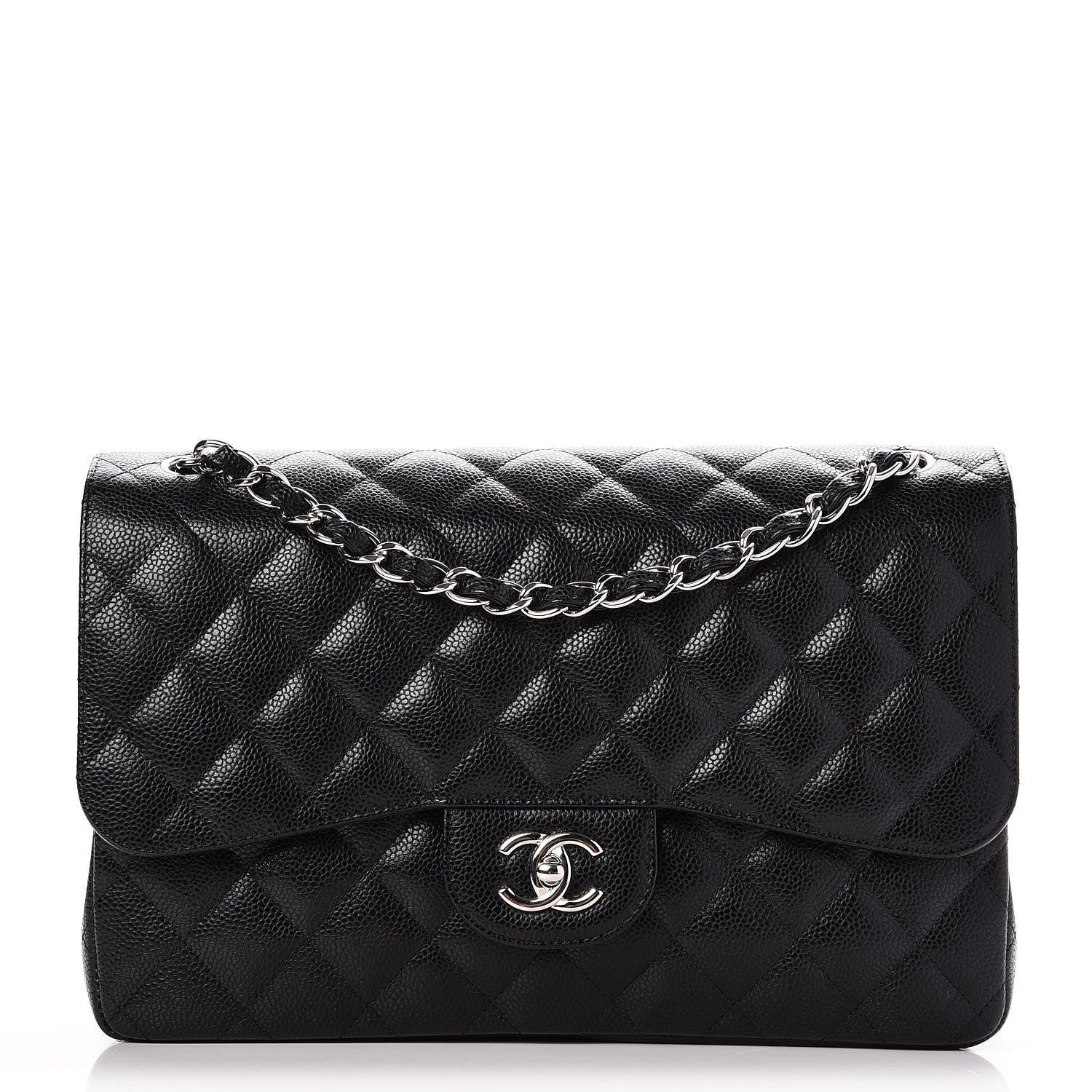Chanel Caviar Quilted Jumbo Double Flap Black 1 of 9