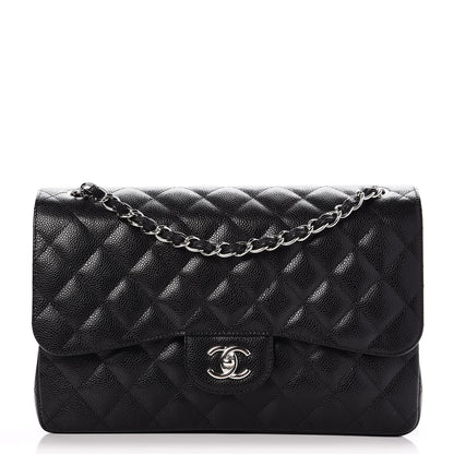 Chanel Caviar Quilted Jumbo Double Flap Black 1 of 9