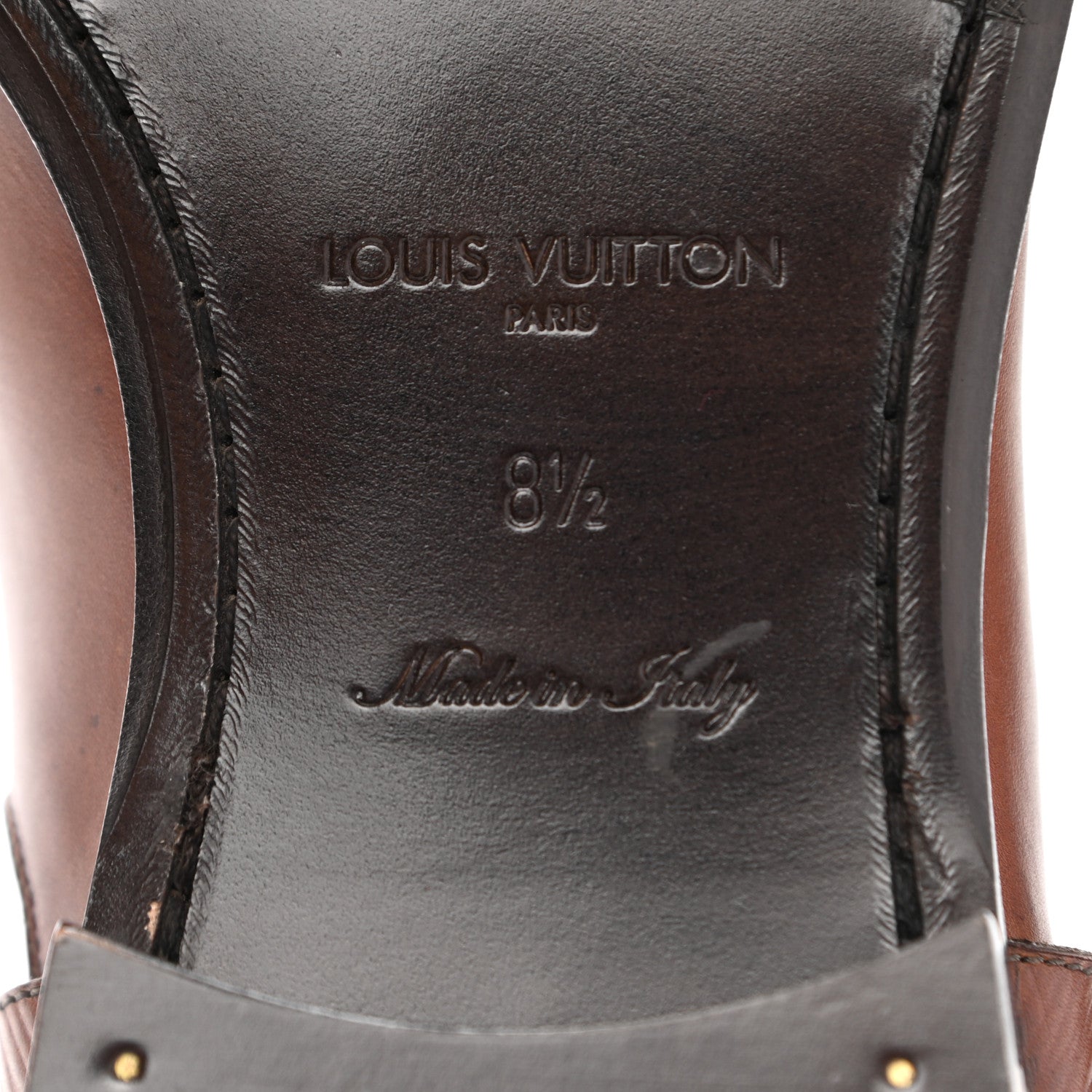 Louis Vuitton Calfskin Epi Greenwich Chelsea Ankle Boots 8.5 Cognac 7 of 15