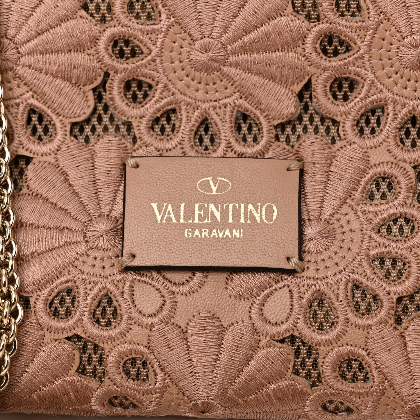 Nappa Lace Girello Flap Blush