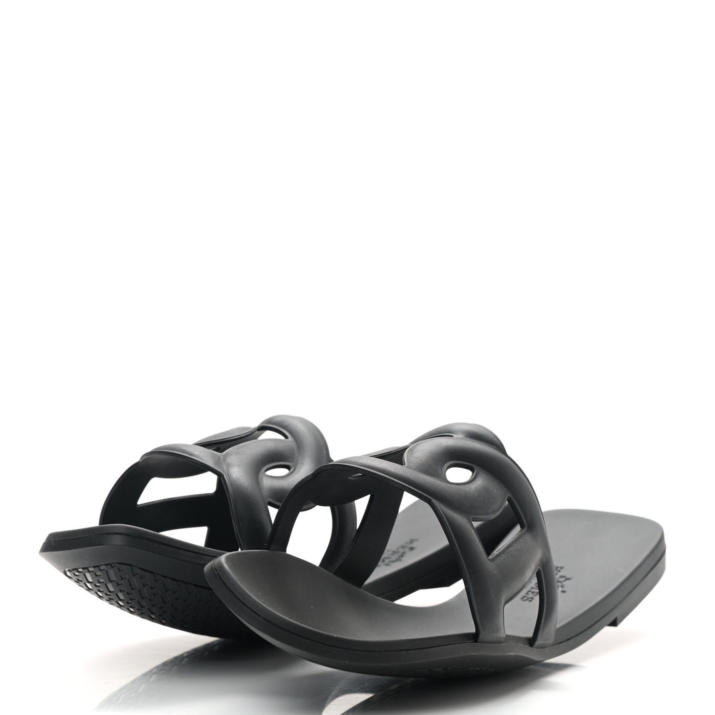 Rubber Aloha Sandals 37 Black