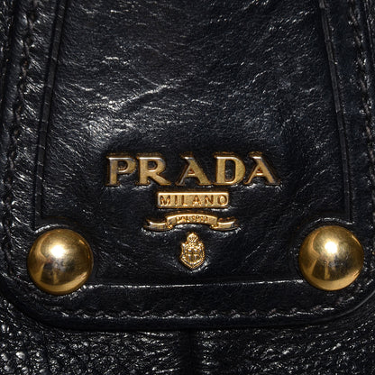 Prada Cervo Shine Satchel Nero Black 6 of 10