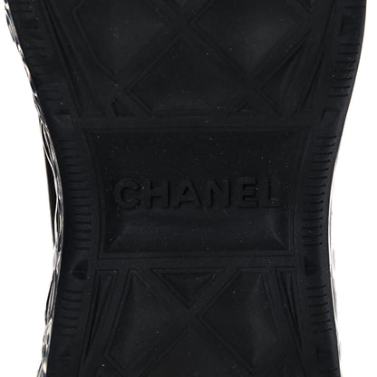 Chanel Suede Calfskin Velvet Grosgrain CC Sneakers 39 Black 6 of 9