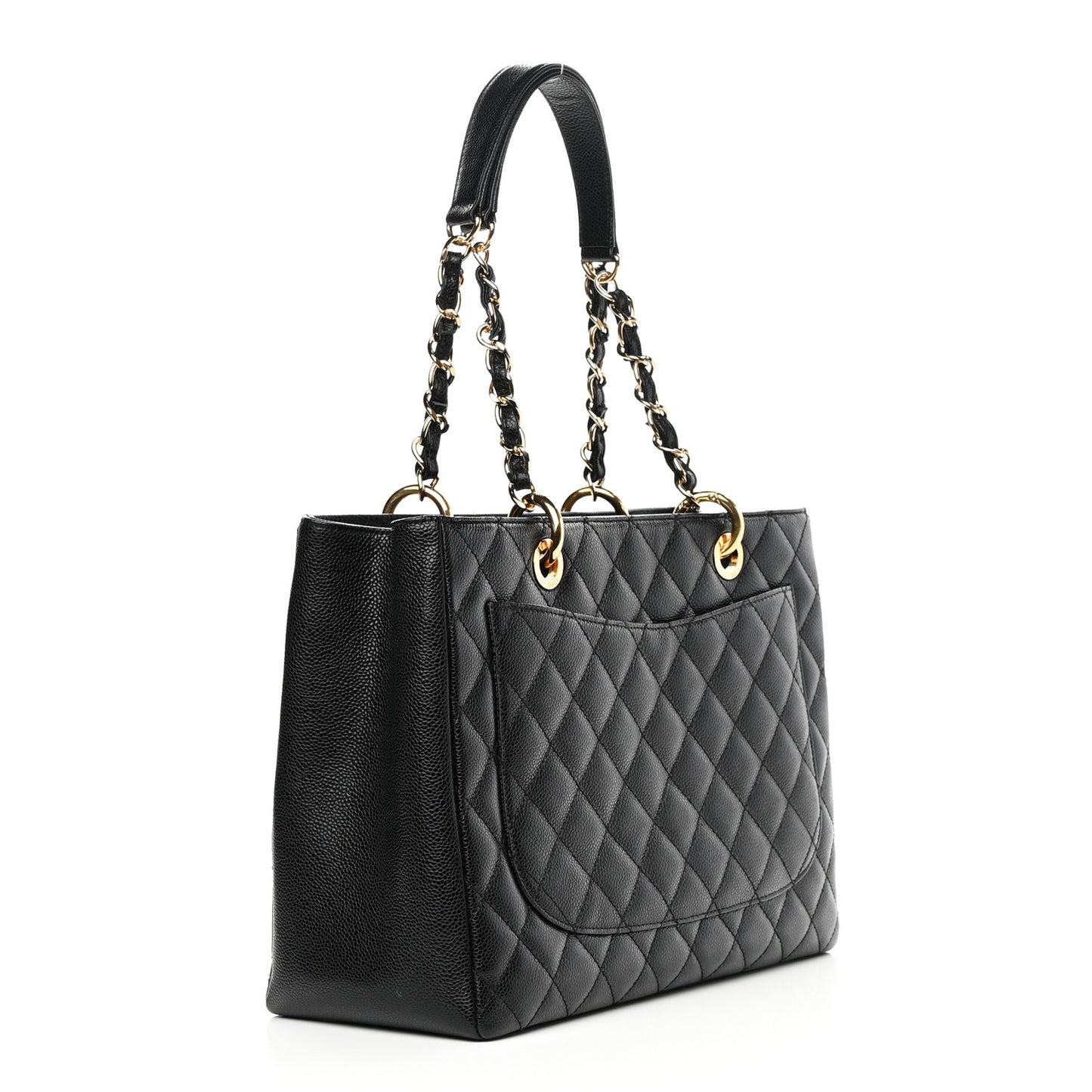 Caviar Quilted Grand Shopping Tote GST Black