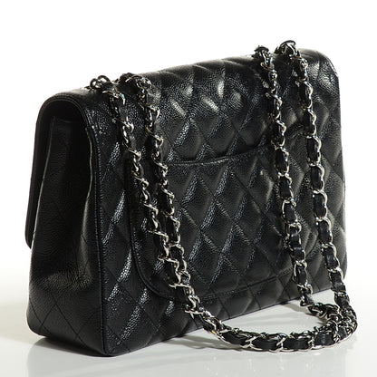 Chanel Caviar Quilted Jumbo Single Flap Black 3 of 8