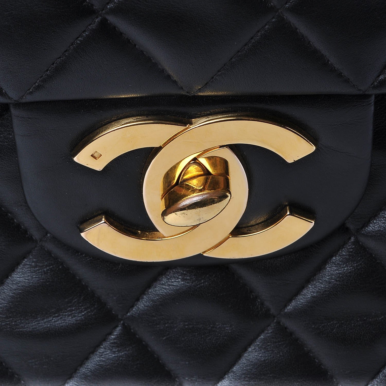 Chanel Lambskin Quilted XL Jumbo Single Flap Black 12 of 14