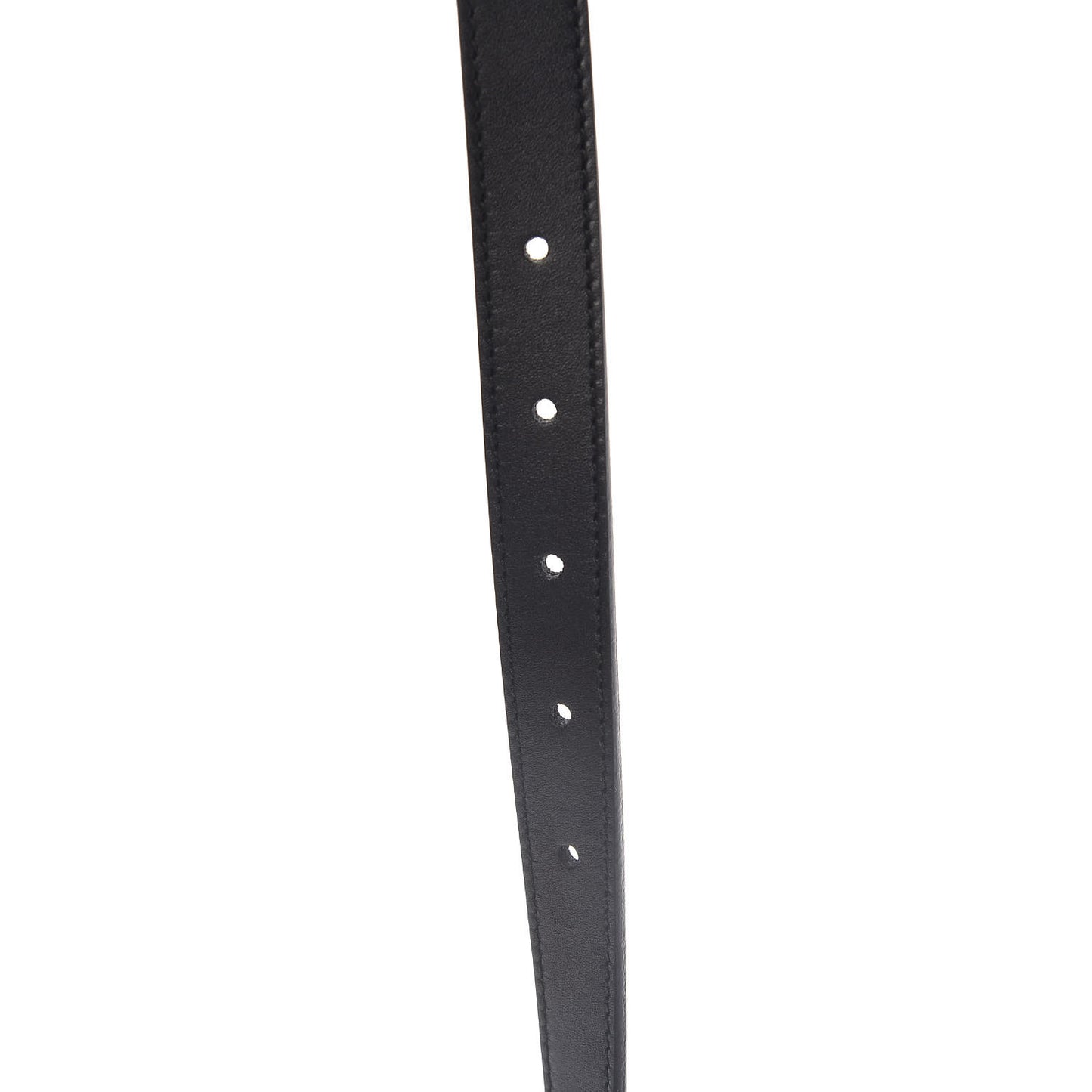Calfskin Pearl Double G 20mm Belt 100 40 Black Cream