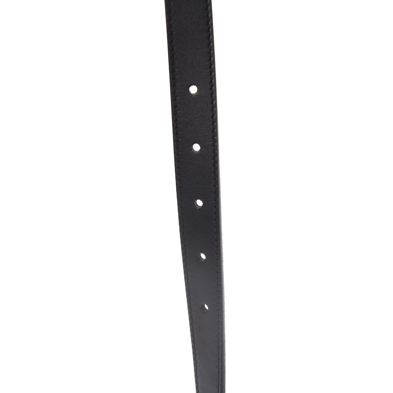 Gucci Calfskin Pearl Double G 20mm Belt 100 40 Black Cream 5 of 6