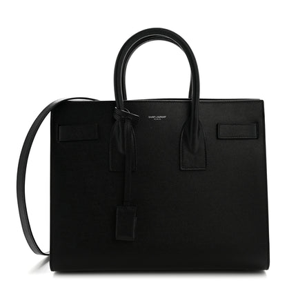 Saint Laurent Grained Calfskin Small Sac De Jour Black 1 of 16