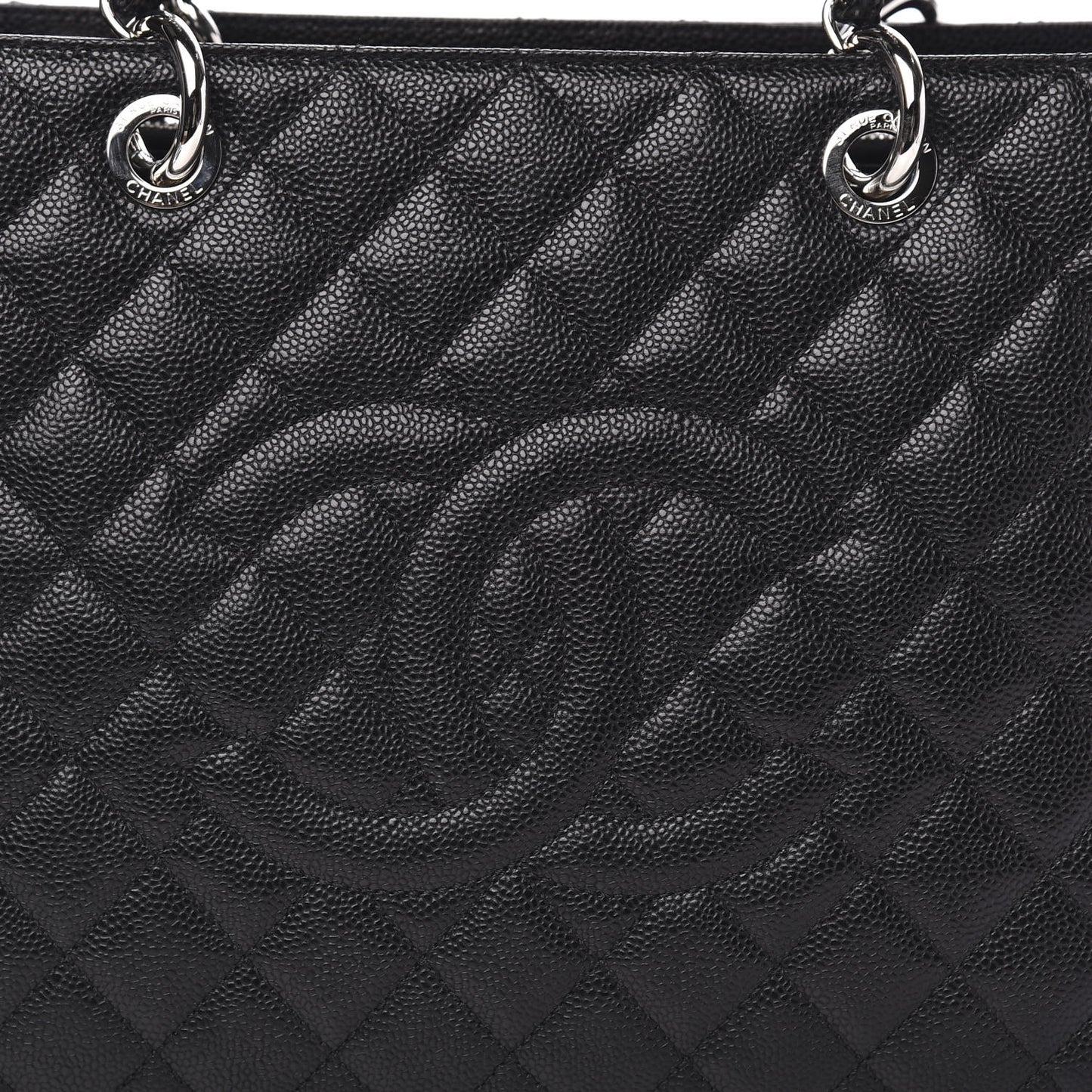 Caviar Quilted Grand Shopping Tote GST Black