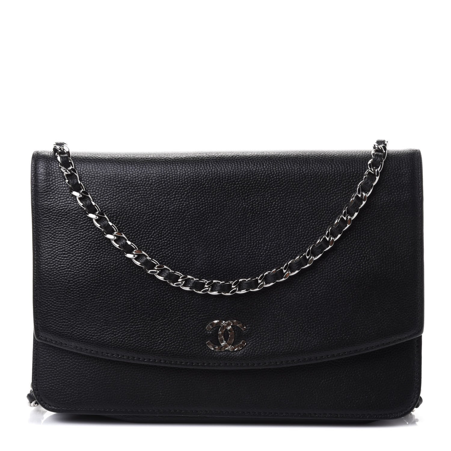 Chanel Caviar Sevruga Wallet On Chain WOC Black 1 of 4