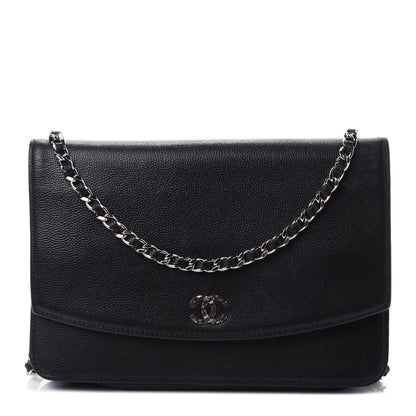 Chanel Caviar Sevruga Wallet On Chain WOC Black 1 of 4
