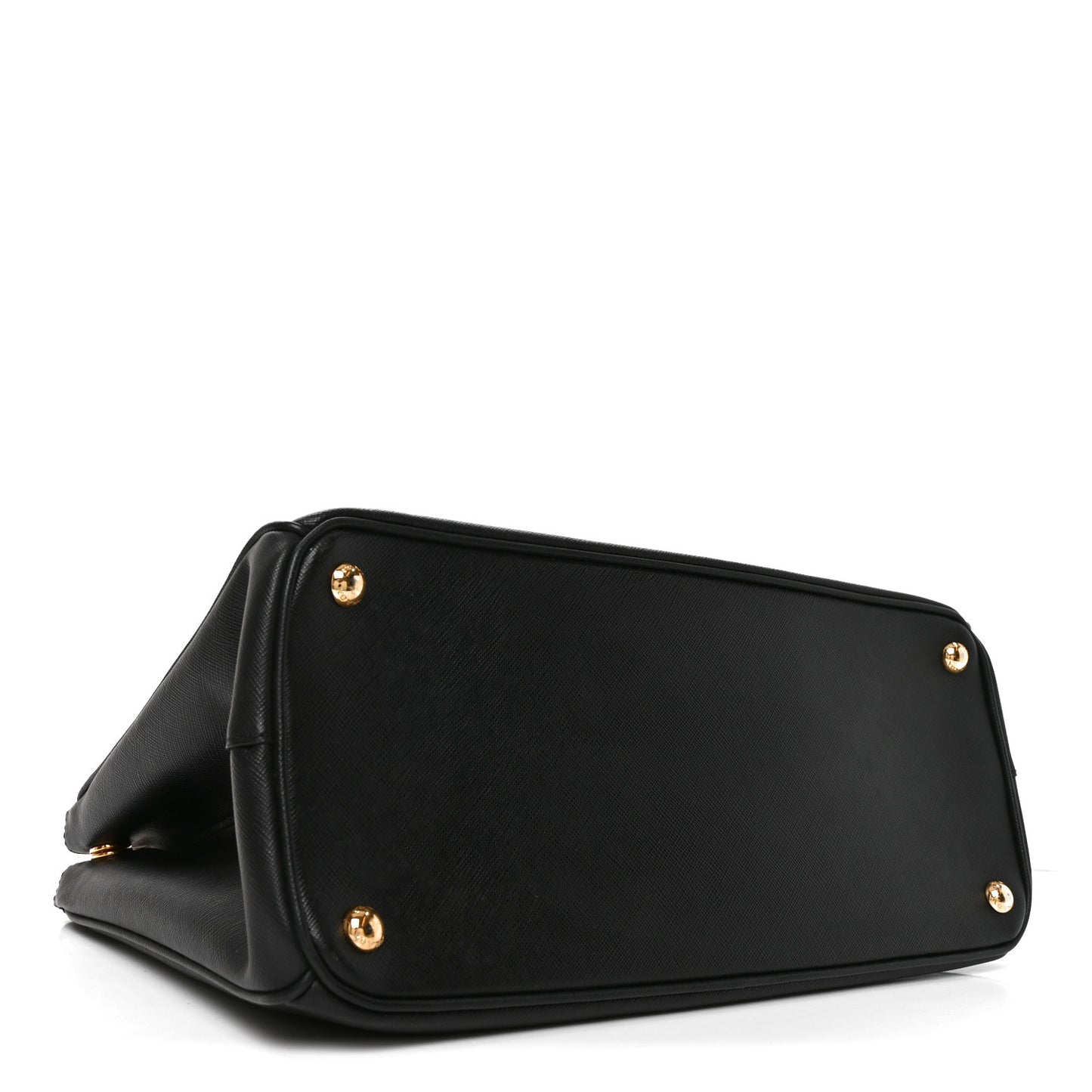 Saffiano Lux Medium Galleria Double Zip Tote Black