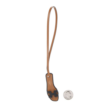 Hermes Epsom Oran Nano Sandal Bag Charm Black 2 of 5